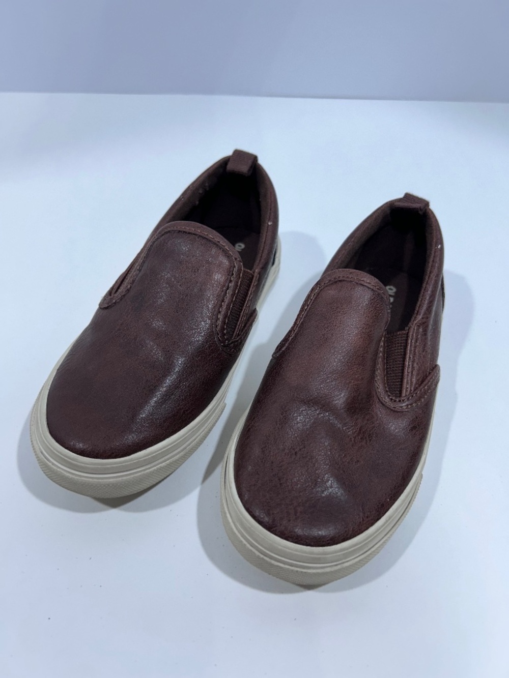 OLD NAVY Boys-Girls-Kids Brown w/Rubber bottom grip Dress/Play Shoes Size 9-GUC